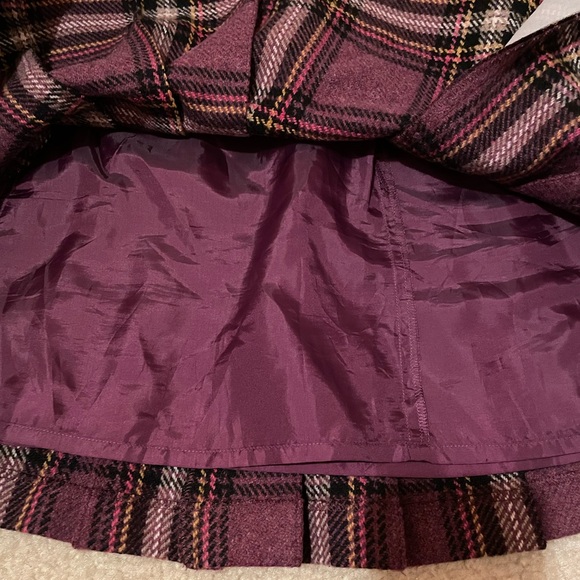 Vintage Burberry London blue label wool plaid pleated mini skirt - Picture 4 of 4